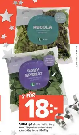 Coop Extra Sallad i påse erbjuda