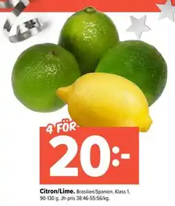 Coop Extra Citron/Lime erbjuda