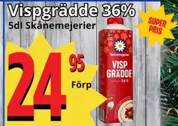 Supergrossen Vispgrädde 36% erbjuda