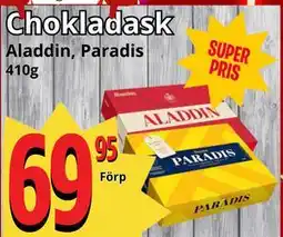 Supergrossen Chokladask erbjuda