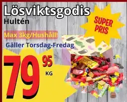Supergrossen Lösviktsgodis erbjuda