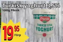 Supergrossen Turkisk yoghurt 3,5% erbjuda