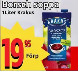 Supergrossen Borsch soppa erbjuda