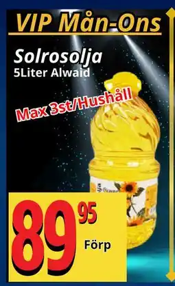 Supergrossen Solrosolja, Medlemspris erbjuda