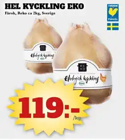 Bonum Matmarknad REKO Hel kyckling eko erbjuda
