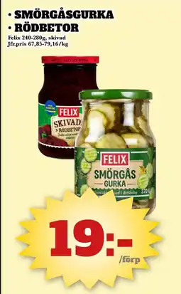 Bonum Matmarknad FELIX Smörgåsgurka • rödbetor erbjuda