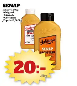 Bonum Matmarknad Johnny's Senap erbjuda