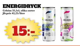 Bonum Matmarknad Celsius Energidryck erbjuda