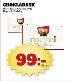 Bonum Matmarknad Merci Chokladask erbjuda