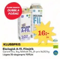 Hemköp Ekologisk A-fil, Filmjölk erbjuda