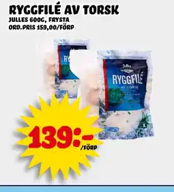 Nelins Julles Ryggfilé av torsk erbjuda