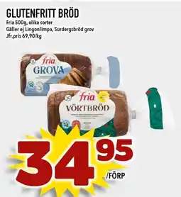 Nelins Fria Glutenfritt bröd erbjuda