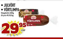 Nelins Skogaholm Julvört • Vörtlimpa erbjuda