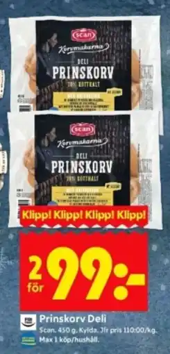ICA Kvantum Scan Prinskorv Deli erbjuda