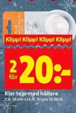 ICA Kvantum Klar tejp med hållare erbjuda