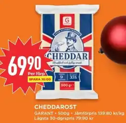 Willys Garant Cheddarost erbjuda