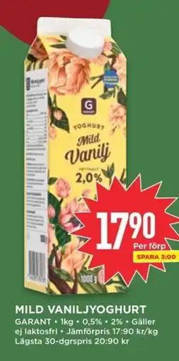 Willys Garant Mild vaniljyoghurt erbjuda