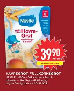 Willys Nestlé Havregröt, fullkornsgröt erbjuda