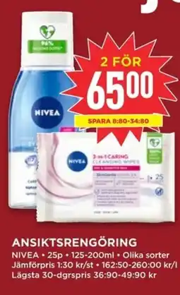Willys NIVEA Ansiktsrengöring erbjuda