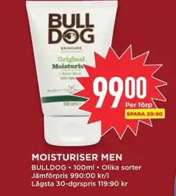 Willys Bulldog Moisturiser men erbjuda