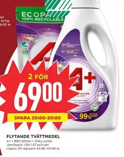 Willys A+ Flytande tvättmedel erbjuda