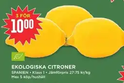 Willys Ekologiska citroner erbjuda