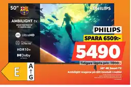 Power PHILIPS 50" 4K Smart TV 50PUS810012 erbjuda