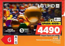 Power LG 4K Smart TV 43UA74006LB erbjuda