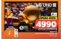 Power LG 4K Smart TV 50UA74006LB erbjuda
