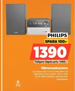 Power PHILIPS Mikromusiksystem TAM3205M12 erbjuda