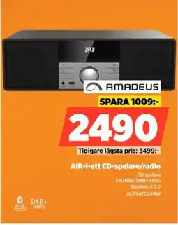 Power AMADEUS Allt-i-ett CD-spelare/radio ACAVATO24RW erbjuda