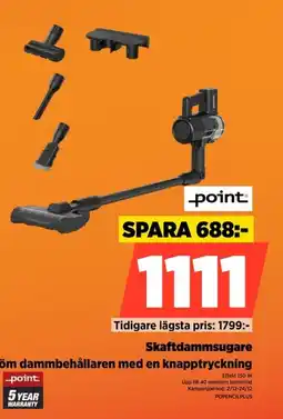 Power Point Skaftdammsugare POPENCILPLUS erbjuda