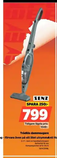 Power SENZ Trådlös dammsugare SEVCS14BL erbjuda