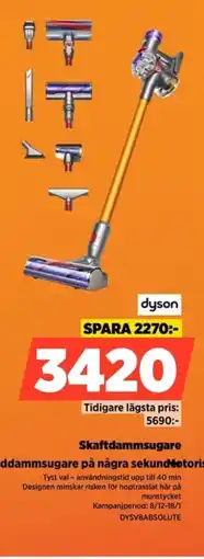 Power Dyson Skaftdammsugare DYSV8ABSOLUTE erbjuda