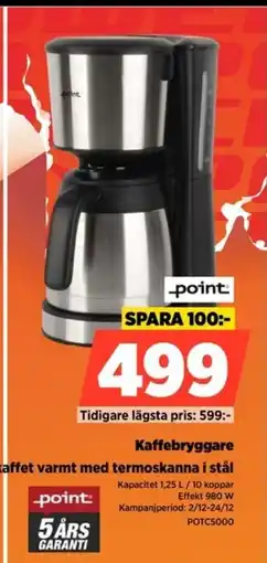 Power Point Kaffebryggare POTC5000 erbjuda