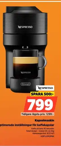 Power DeLonghi Kapselmaskin VERTUOPOPBK erbjuda