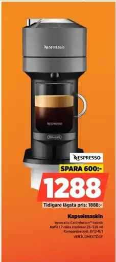 Power NESPRESSO Kapselmaskin VERTUONEXTDGY erbjuda