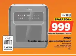 Power Chef Matteo Airfryer ARIA erbjuda