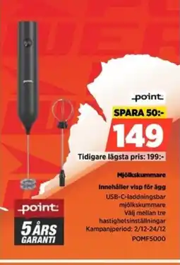 Power Point Mjölkskummare POMF5000 erbjuda