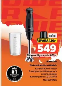 Power BRAUN Stavmixer MQ30201MBK erbjuda