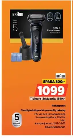 Power BRAUN Rakapparat BRAUN52B7000C erbjuda