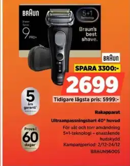 Power BRAUN Rakapparat BRAUN9600S erbjuda