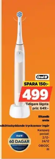 Power Oral-B Eltandborste OBIO2C PI erbjuda
