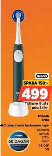 Power Oral-B Eltandborste OBIO2F GN erbjuda