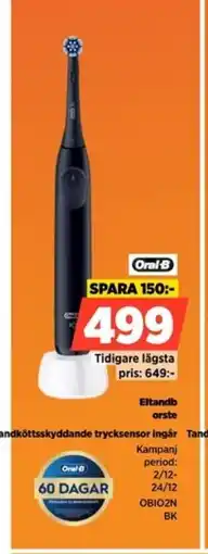 Power Oral-B Eltandborste OBIO2N BK erbjuda