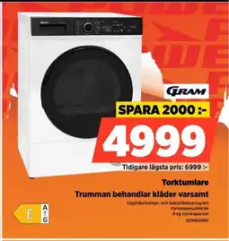 Power GRAM Torktumlare DDH60084 erbjuda