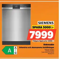 Power SIEMENS Diskmaskin SN43ES27CE erbjuda