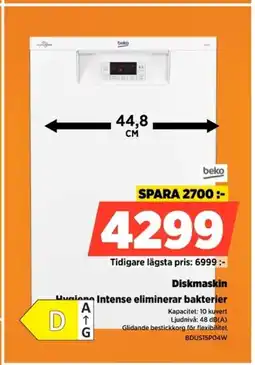 Power Beko Diskmaskin BDUS15P04W erbjuda