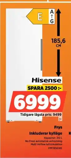 Power Hisense Frys FPF185EWE erbjuda