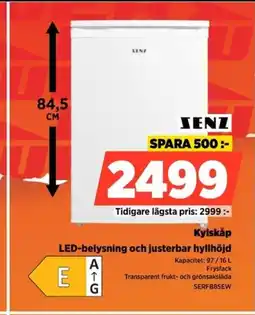 Power SENZ Kylskåp SERFB85EW erbjuda